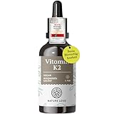 NATURE LOVE® Vitamin K2 MK7-200µg - 1700 Tropfen (50ml) - Höchster all-trans-Gehalt 99,7+% -...