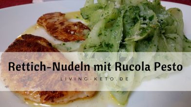 Mehr über den Artikel erfahren Rettich-Nudeln mit Rucola Pesto