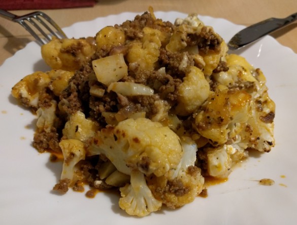 Keto Hackfleisch-Blumenkohl-Auflauf